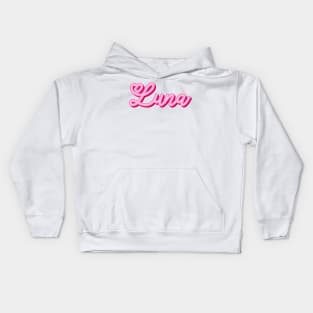 Luna name pink heart Kids Hoodie